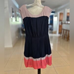 American Eagle Outfitters Navy and Coral Dress